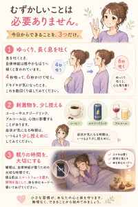 今日からできる3っつのこと（動悸）